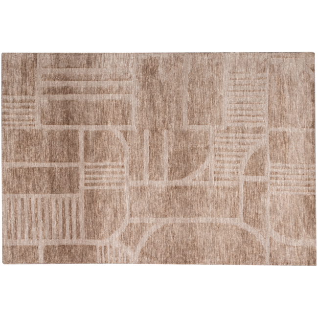 Woood Lovi vloerkleed polyester/katoen taupe 170x240cm