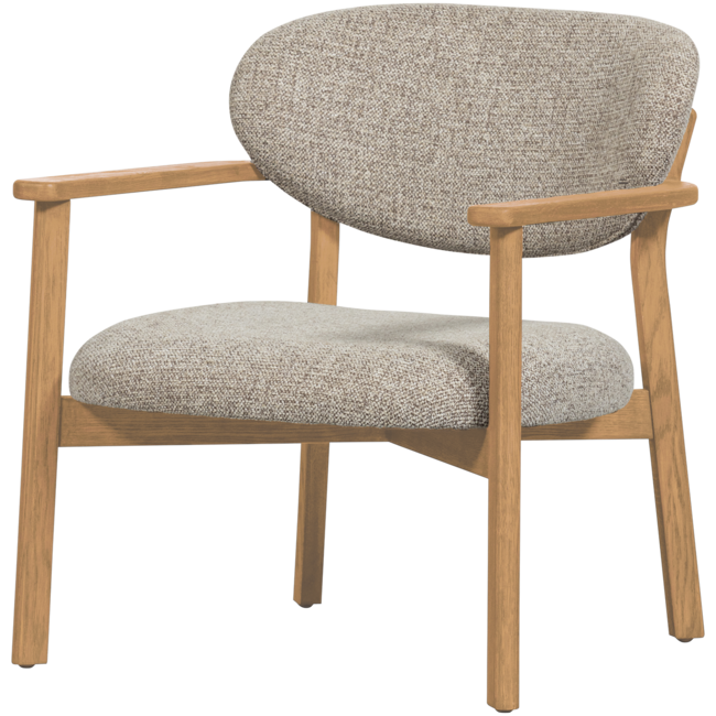 Woood Udar fauteuil met houten frame naturel