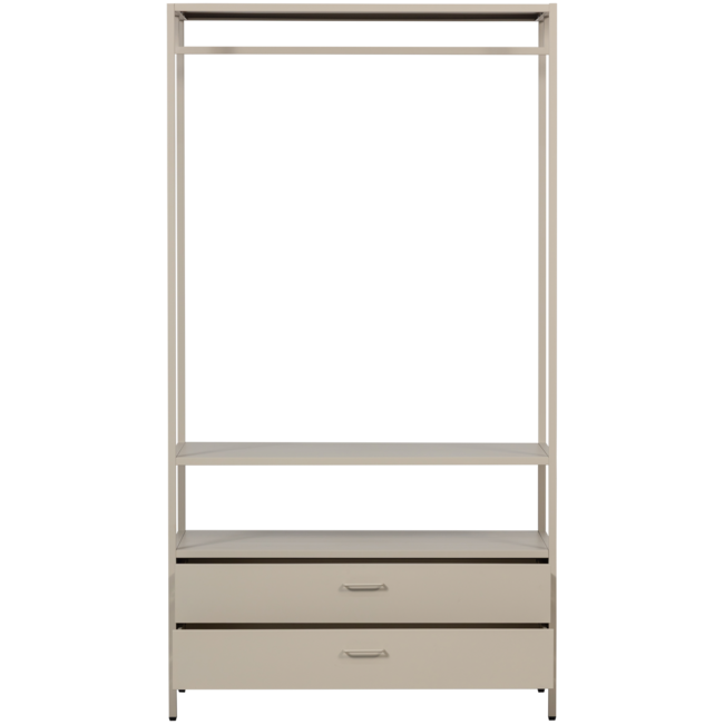 Woood Ferris open kledingkast 100 cm metaal zand
