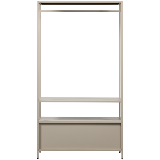 Woood Ferris open kledingkast 100 cm metaal zand