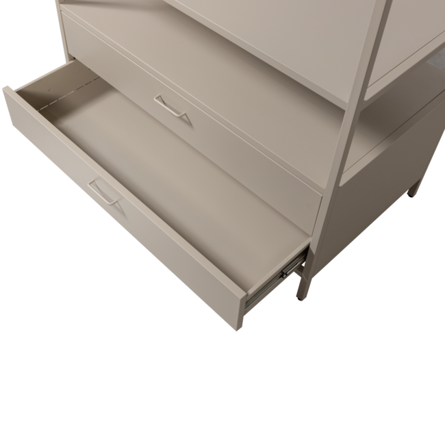 Woood Ferris open kledingkast 100 cm metaal zand