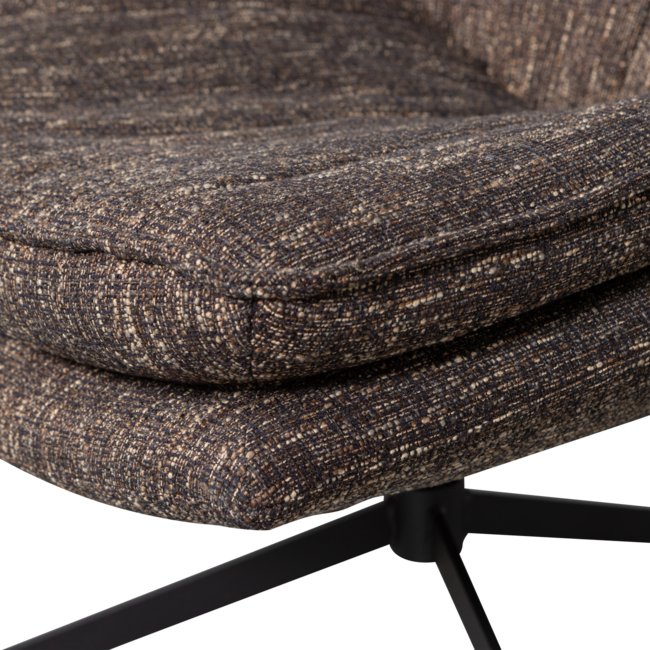 Woood Milaro draaifauteuil bruin melange