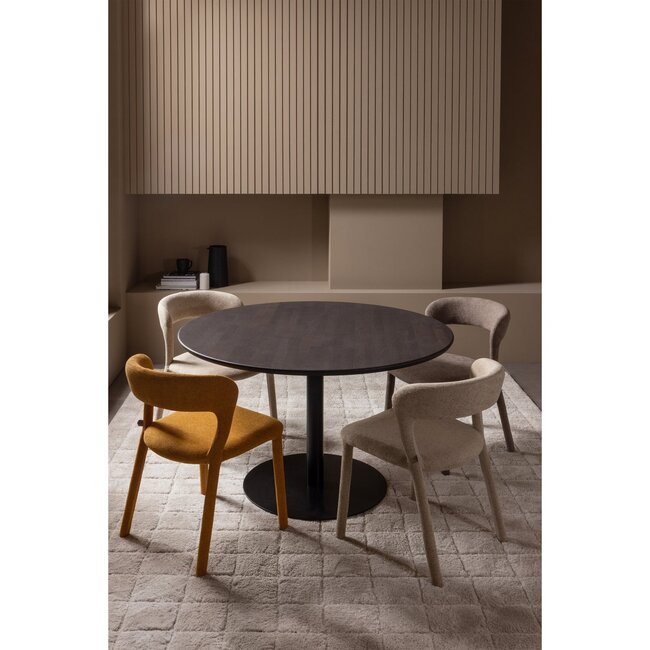 Woood Tablo eettafel rond vingerlas Ø120cm mystic brown [fsc]