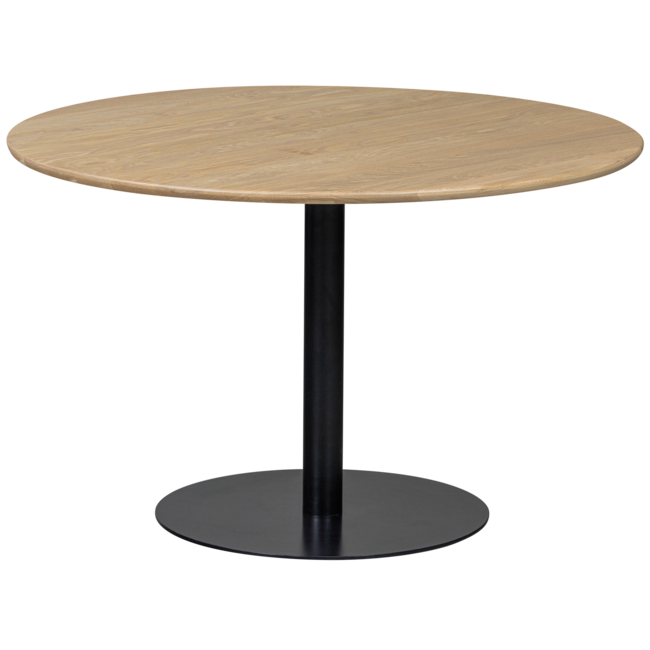Woood Tablo eettafel rond vingerlas 120cm transparant [fsc]