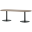 Woood Tablo eettafel ovaal vingerlas 220x90cm pebble grey/zwart [fsc]