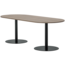 Woood Tablo eettafel ovaal vingerlas 220x90cm pebble grey/zwart [fsc]