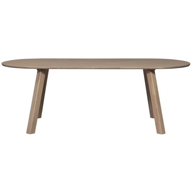 Woood Tablo eettafel ovaal vingerlas 220x90cm pebble grey [fsc]