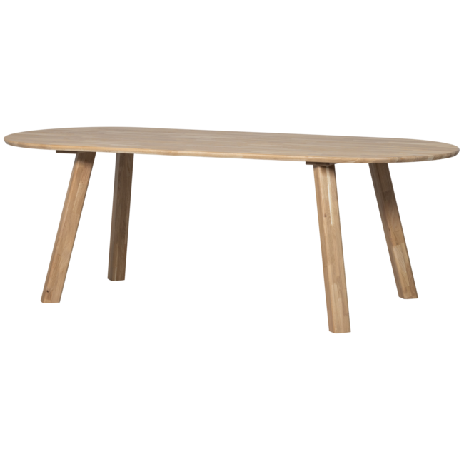 Woood Tablo eettafel ovaal vingerlas 220x90cm transparant [fsc]