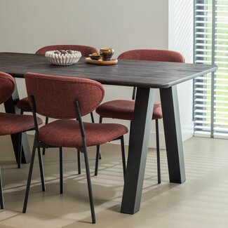 Woood Tablo eettafel afgerond vingerlas 160x90cm mystic brown [fsc]