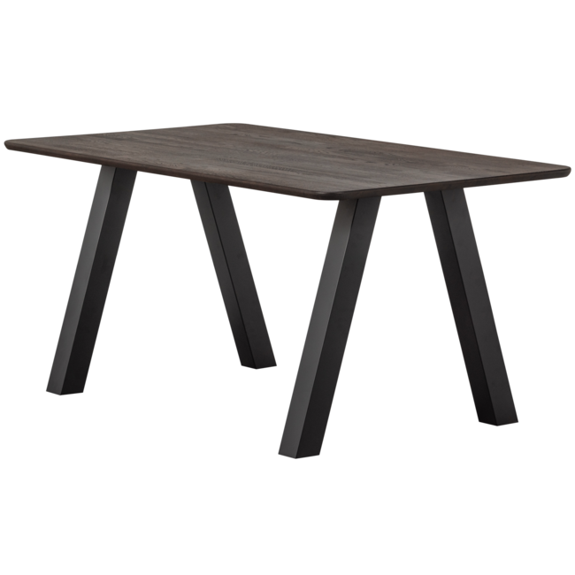 Woood Tablo eettafel afgerond vingerlas 160x90cm mystic brown [fsc]