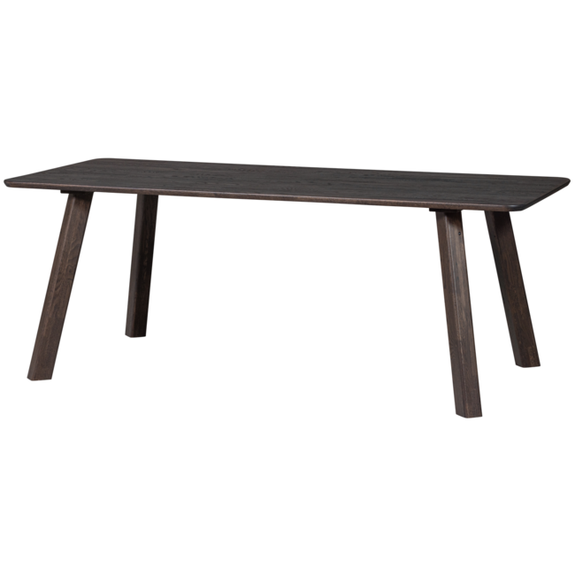 Woood Tablo eettafel afgerond vingerlas 200x90cm mystic brown [fsc]