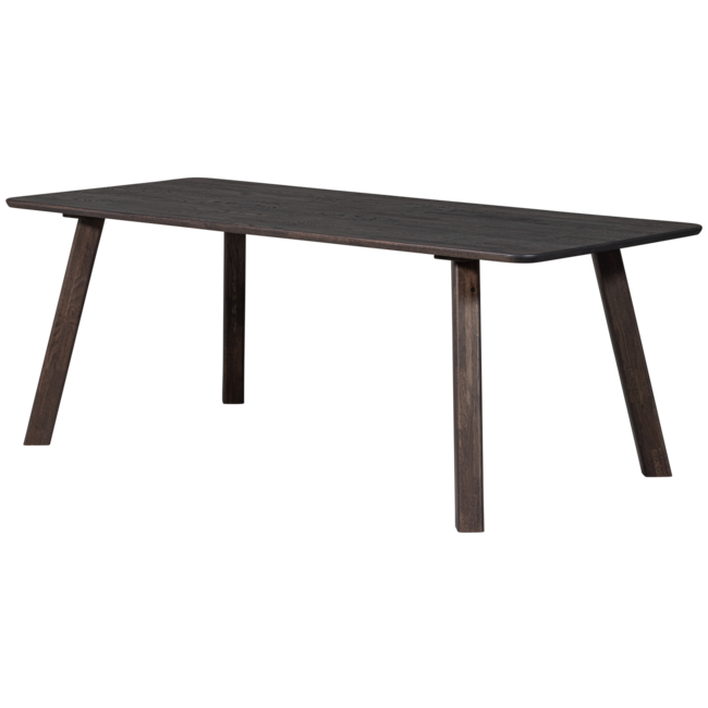Woood Tablo eettafel afgerond vingerlas 200x90cm mystic brown [fsc]