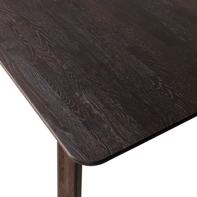 Woood Tablo eettafel afgerond vingerlas 200x90cm mystic brown [fsc]