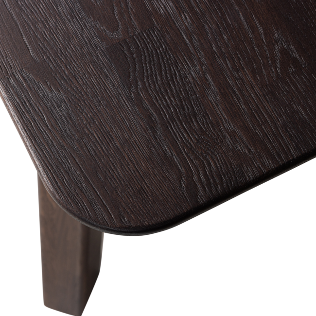 Woood Tablo eettafel afgerond vingerlas 200x90cm mystic brown [fsc]