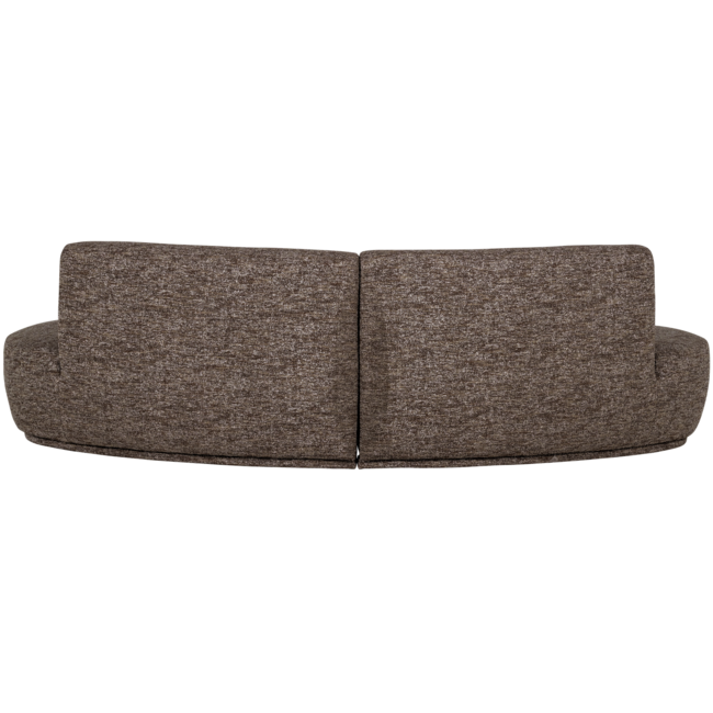 Woood Batavier half ronde bank 4-zits bruin melange