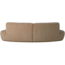 Woood Batavier half ronde bank 4-zits velvet melange lichtbruin
