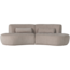 Woood Batavier half ronde bank 4-zits velvet melange zand