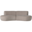 Woood Batavier half ronde bank 4-zits velvet melange zand