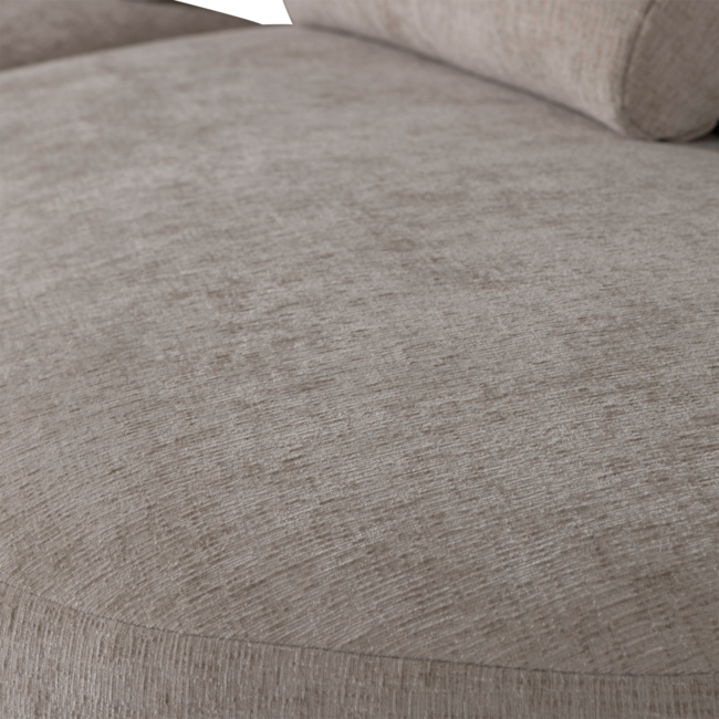 Woood Batavier half ronde bank 4-zits velvet melange zand