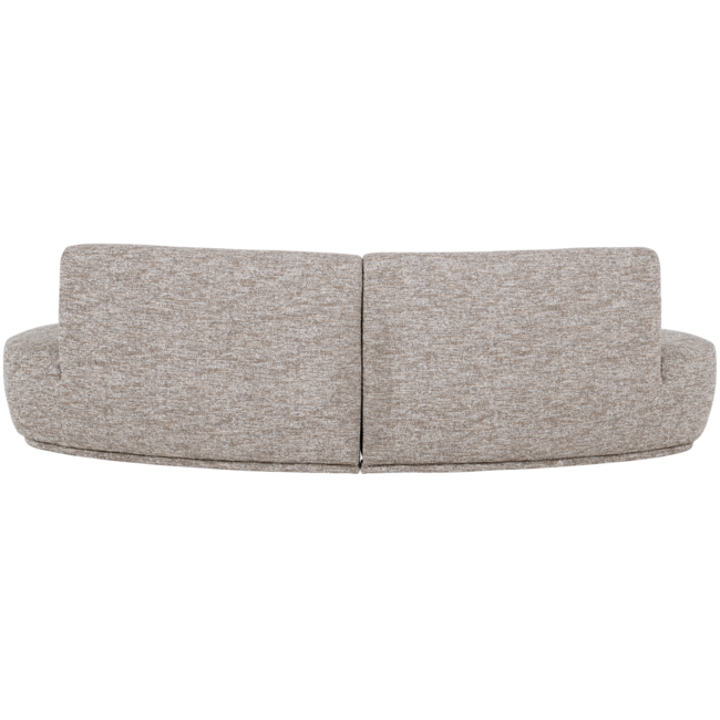 Woood Batavier half ronde bank 4-zits zand melange