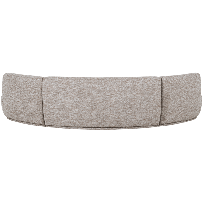 Woood Batavier half ronde bank 6-zits zand melange