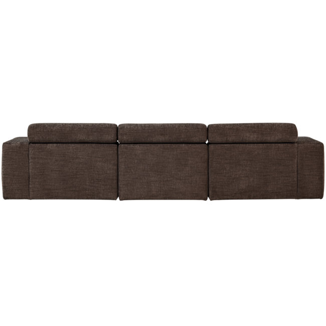 Woood Novi chaise longue bank links donkerbruin melange