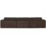 Woood Novi chaise longue bank links donkerbruin melange