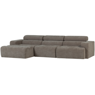 Woood Novi chaise longue bank links grijs melange