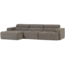 Woood Novi chaise longue bank links grijs melange