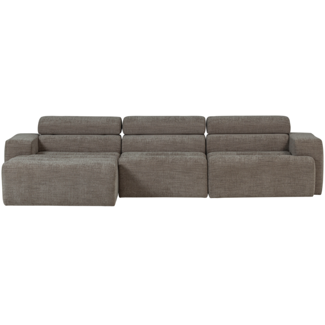 Woood Novi chaise longue bank links grijs melange