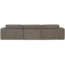 Woood Novi chaise longue bank links grijs melange