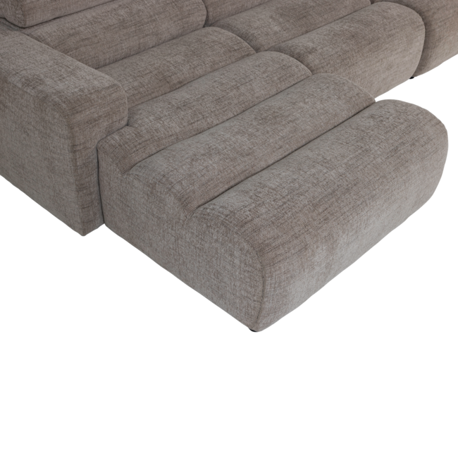 Woood Novi chaise longue bank links grijs melange