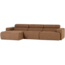 Woood Novi chaise longue bank links boucle karamelbruin