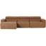 Woood Novi chaise longue bank links boucle karamelbruin