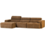 Woood Novi chaise longue bank links karamelbruin melange