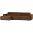 Woood Novi chaise longue bank links boucle mokkabruin