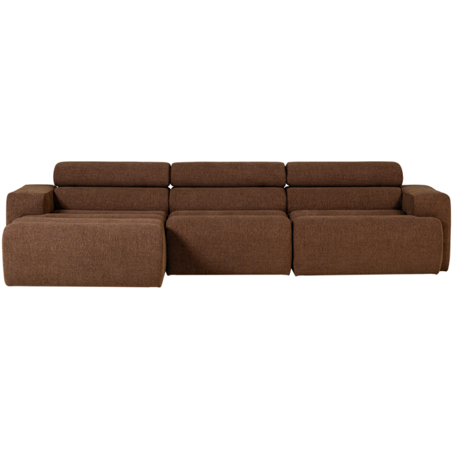 Woood Novi chaise longue bank links boucle mokkabruin