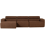 Woood Novi chaise longue bank links boucle mokkabruin
