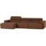 Woood Novi chaise longue bank links boucle mokkabruin