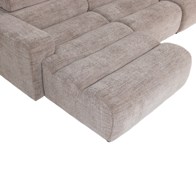 Woood Novi chaise longue bank links naturel melange