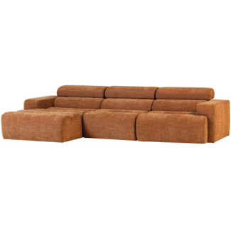 Woood Novi chaise longue bank links oranje melange