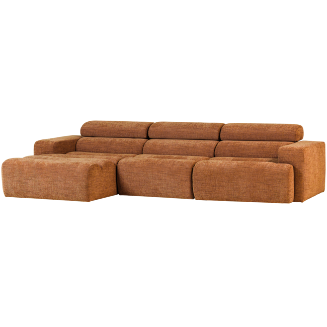 Woood Novi chaise longue bank links oranje melange