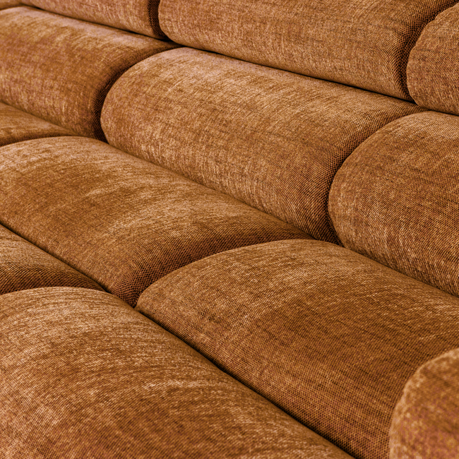 Woood Novi chaise longue bank links oranje melange