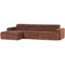 Woood Novi chaise longue bank links ribstof terra
