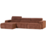 Woood Novi chaise longue bank links ribstof terra