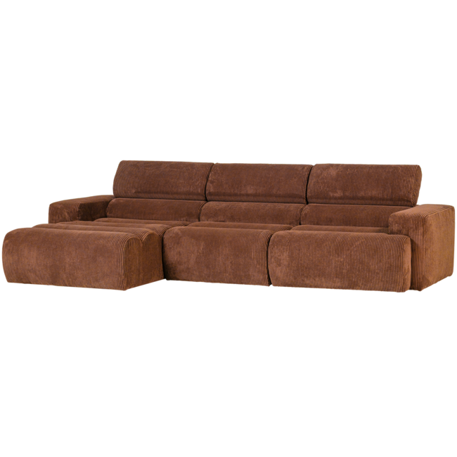 Woood Novi chaise longue bank links ribstof terra