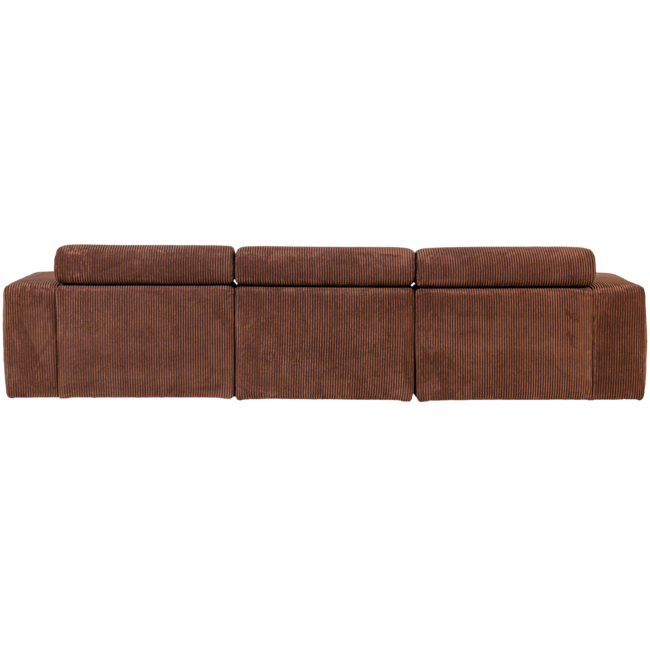 Woood Novi chaise longue bank links ribstof terra