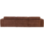 Woood Novi chaise longue bank links ribstof terra