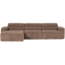 Woood Novi chaise longue bank links ribstof taupe
