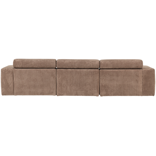 Woood Novi chaise longue bank links ribstof taupe